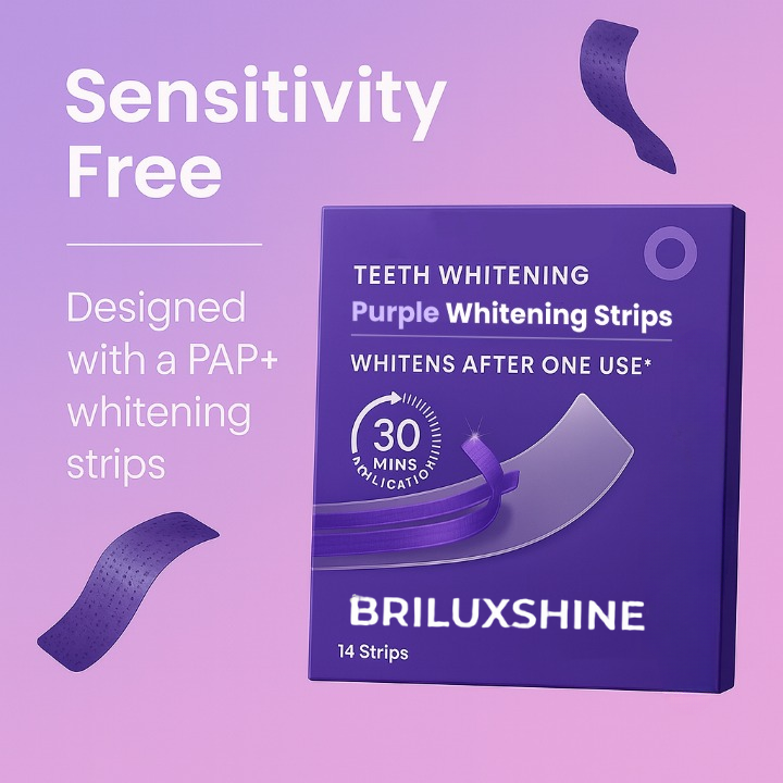 Tiras blanqueadoras moradas